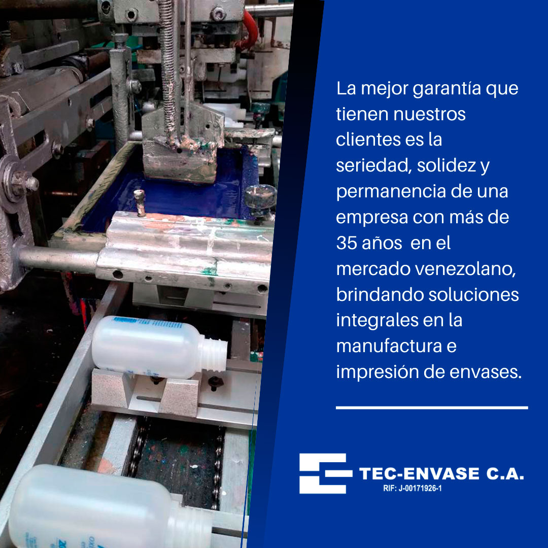 La mejor garantía que tienen nuestros clientes es la seriedad, solidez y permanencia de una empresa con más de 35 años  en el mercado venezolano, brindando soluciones integrales en la manufactura e impresión de envases.